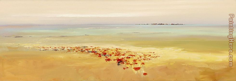 Poppy-Field painting - Jan Groenhart Poppy-Field art painting